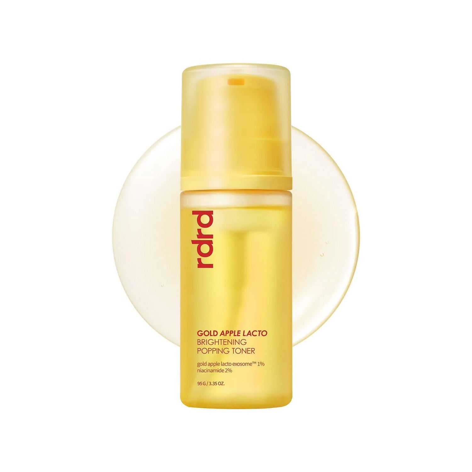 rdrd rdrd Gold Apple Lacto Brightening Popping Toner 95g - hydrating - front bottle shot