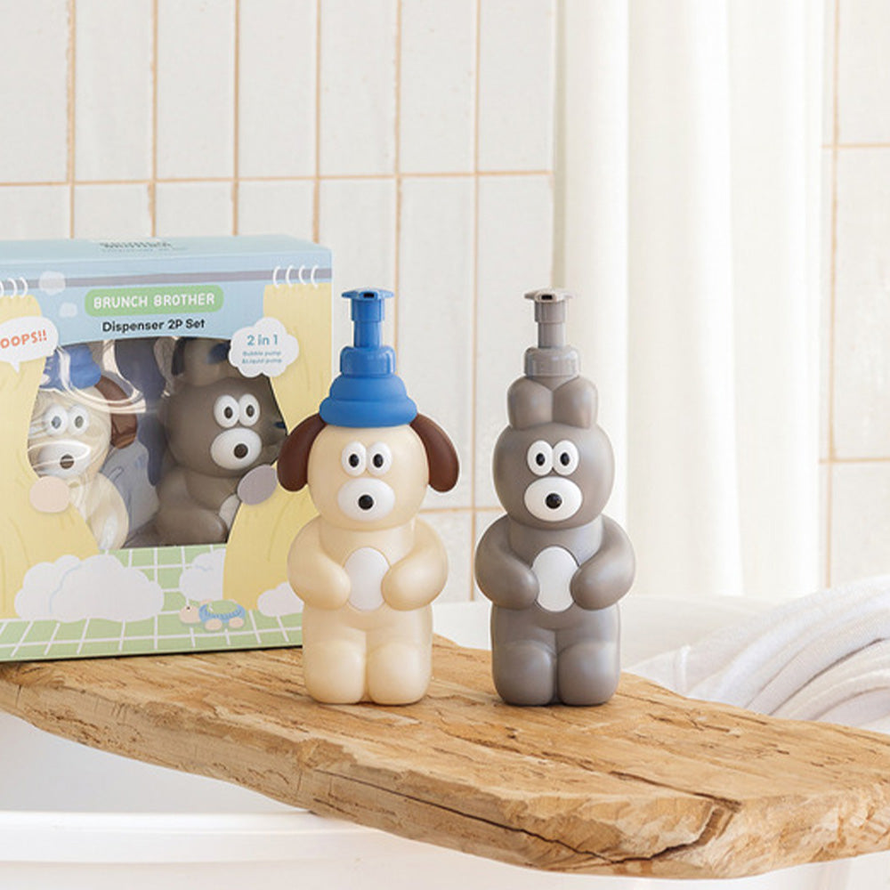 DODO PARTNERS romane Brunch Brother Bunny & Puppy Dispenser set - brightening - front bottle shot