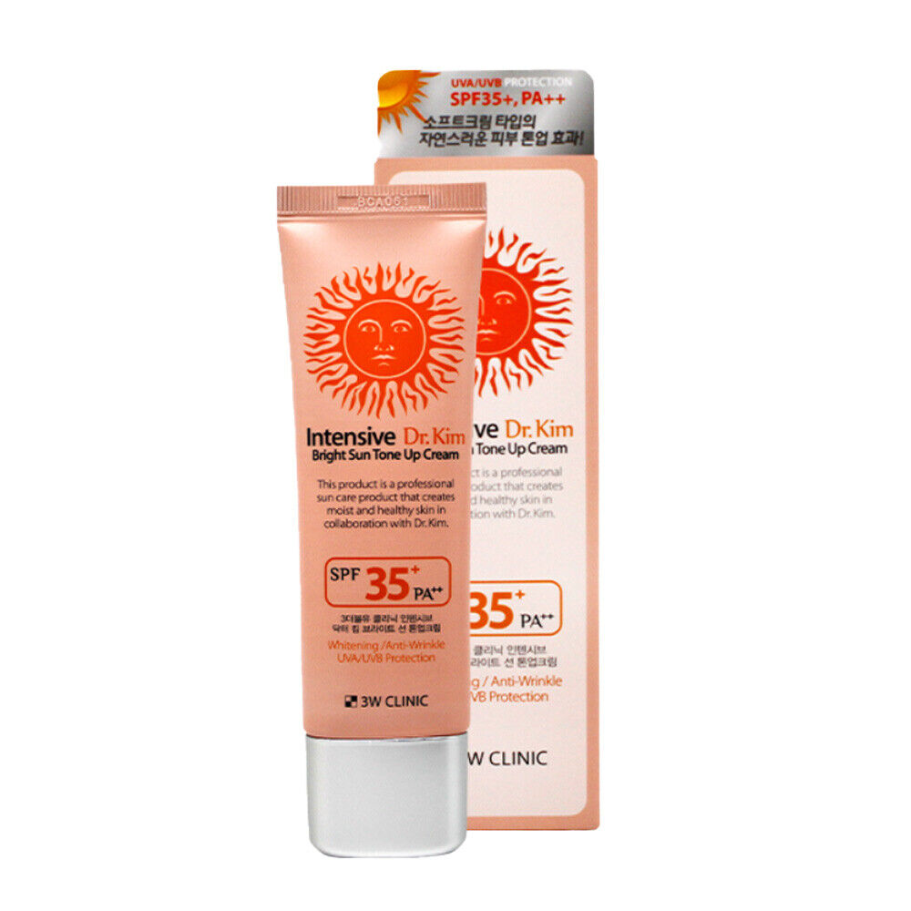 3W CLINIC 3W CLINIC Intensive Dr.Kim Bright Sun Tone Up Cream SPF35+ PA++ 50g - hydrating - front bottle shot