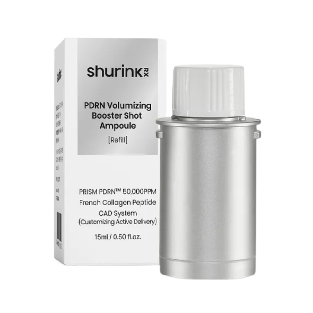 shurink RX shurink RX PDRN Volumizing Booster Shot Ampoule Refill 15ml - hydrating - front bottle shot