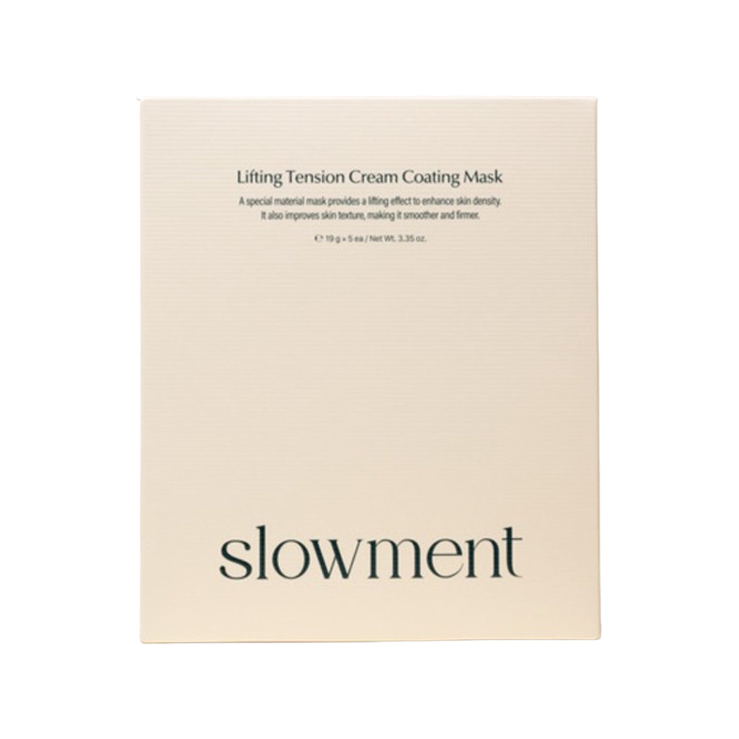slowment slowment Lifting Tension Cream Coating Mask 5 Sheets - hydrating - front bottle shot