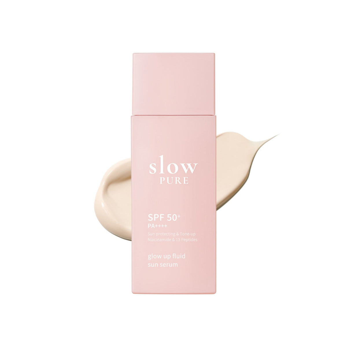 slowpure slowpure Glow Up Fluid Sun Serum 50ml - hydrating - front bottle shot
