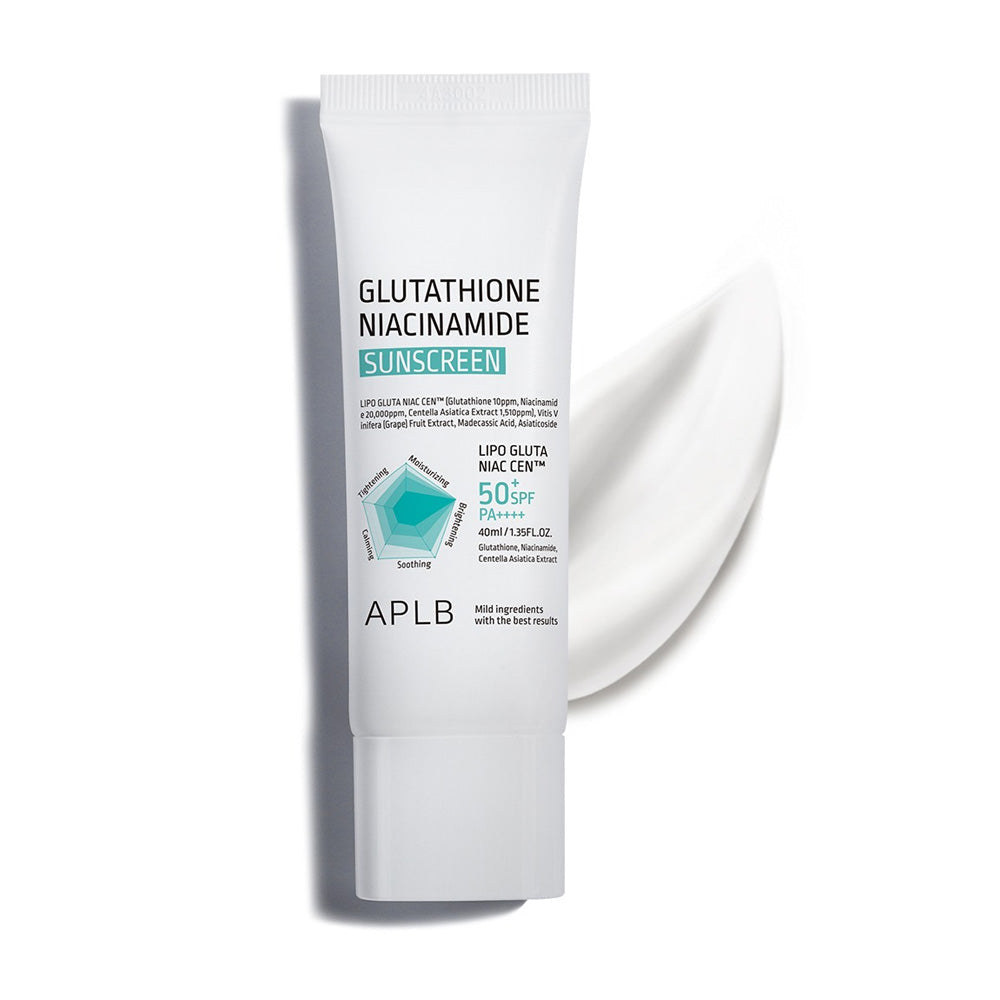 APLB APLB Glutathione Niacinamide Sunscreen SPF50+ PA++++ 40ml - hydrating - front bottle shot