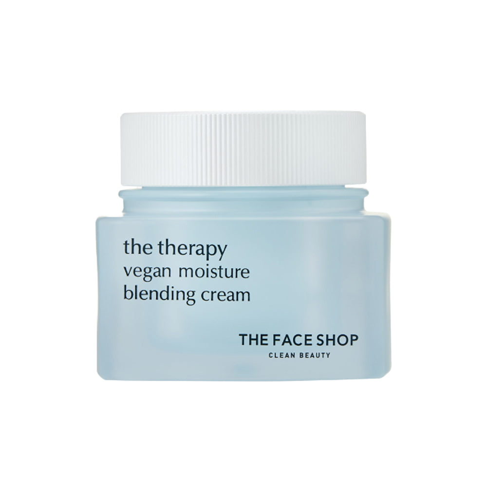 THE FACE SHOP THE FACE SHOP The Therapy Vegan Moisture Blending Cream 60ml - hydrating - front bottle shot