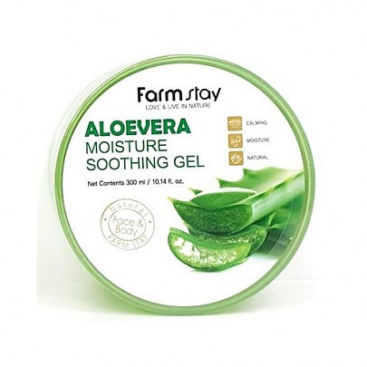 Farmstay Farmstay *Renew* Moisture Soothing Gel Aloevera 300ml - hydrating - front bottle shot