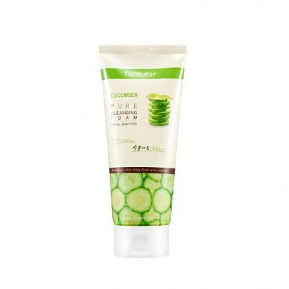 Farmstay Farmstay Cucumber Pure Cleansing Foam 180ml - cleansing - front bottle shot