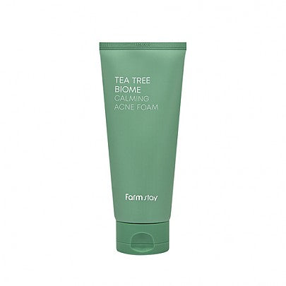 Farmstay Farmstay Tea Tree Biome Calming Acne Foam 180ml - hydrating - front bottle shot