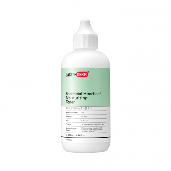 Lactoderm Lactoderm Beneficial Heartleaf Moisturizing Toner 200ml - hydrating - front bottle shot