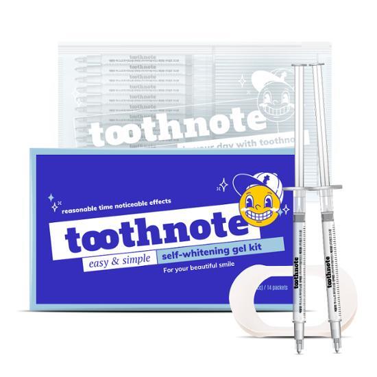 toothnote toothnote Whitening Gel 14 Packets (2-week supply) - brightening - front bottle shot