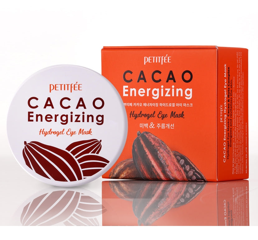 Petitfee PETITFEE Cacao Energizing Hydrogel Eye Mask 60ea - hydrating - front bottle shot
