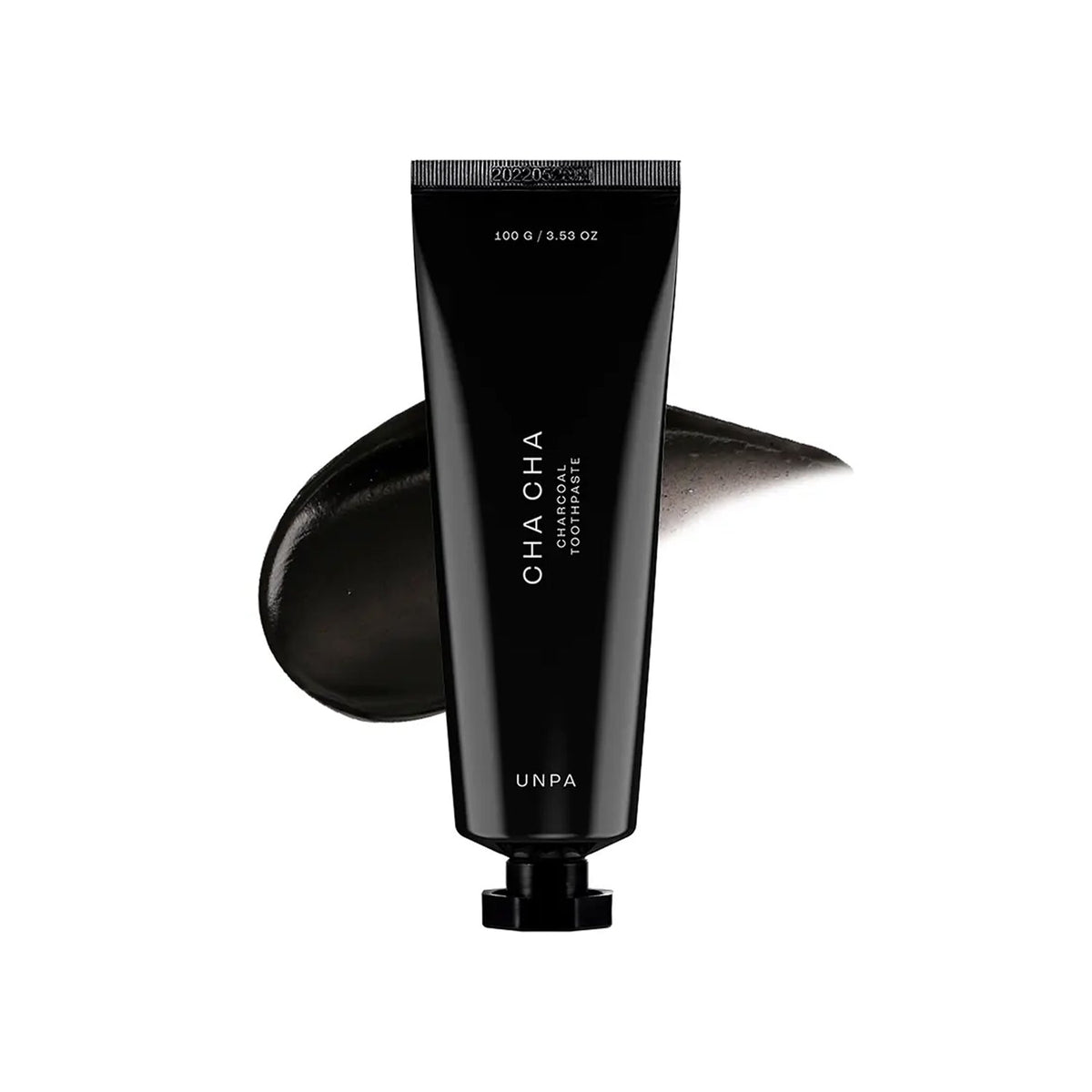 unpa unpa Cha Cha Charcoal Toothpaste 100g - brightening - front bottle shot