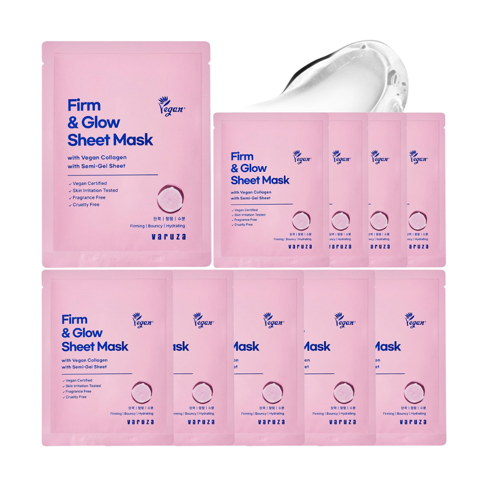 varuza varuza Firm & Glow Sheet Mask 25g x 10ea - hydrating - front bottle shot