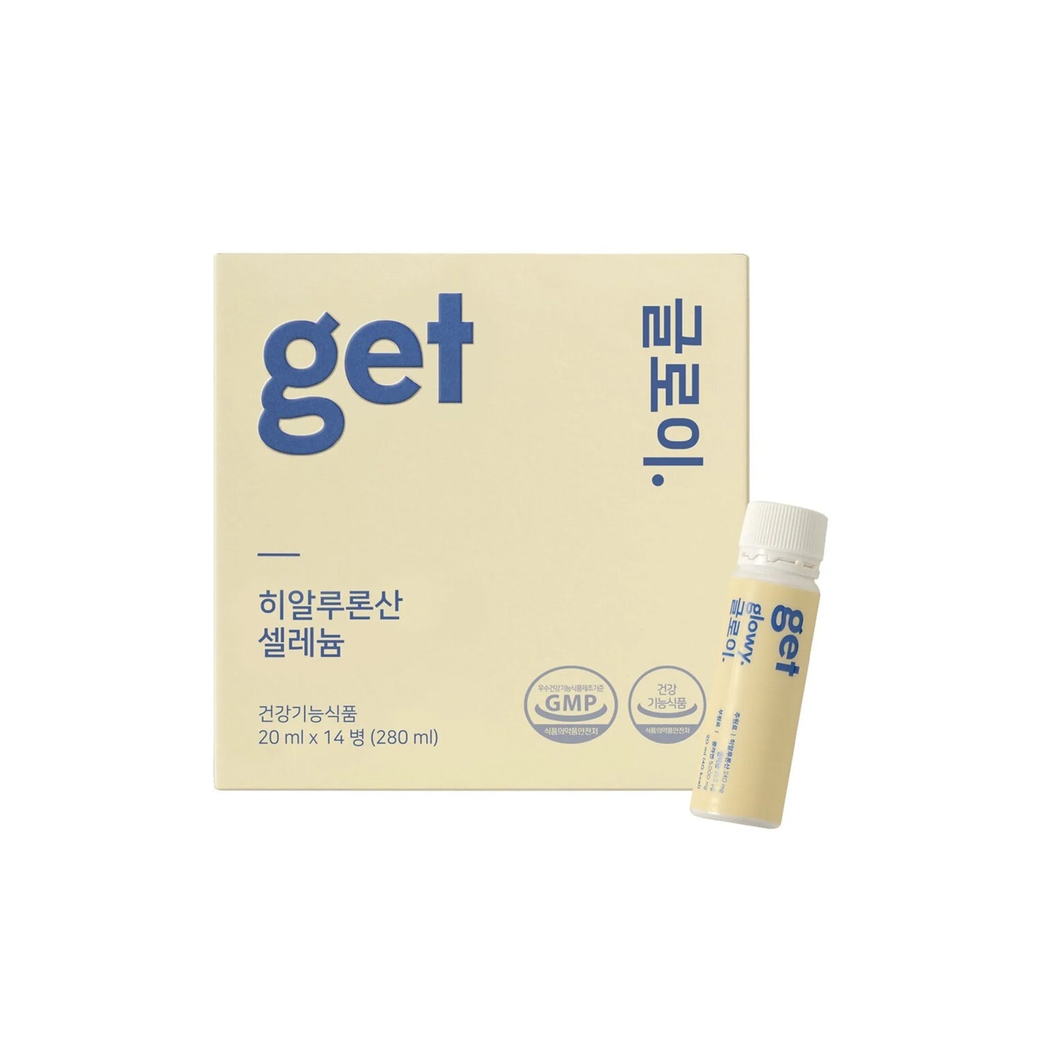 vinerlab vinerlab Get Glowy Hyaluronic Acid Selenium [14 Bottles / 2-Week Supply] - Peach Flavor - soothing - front bottle