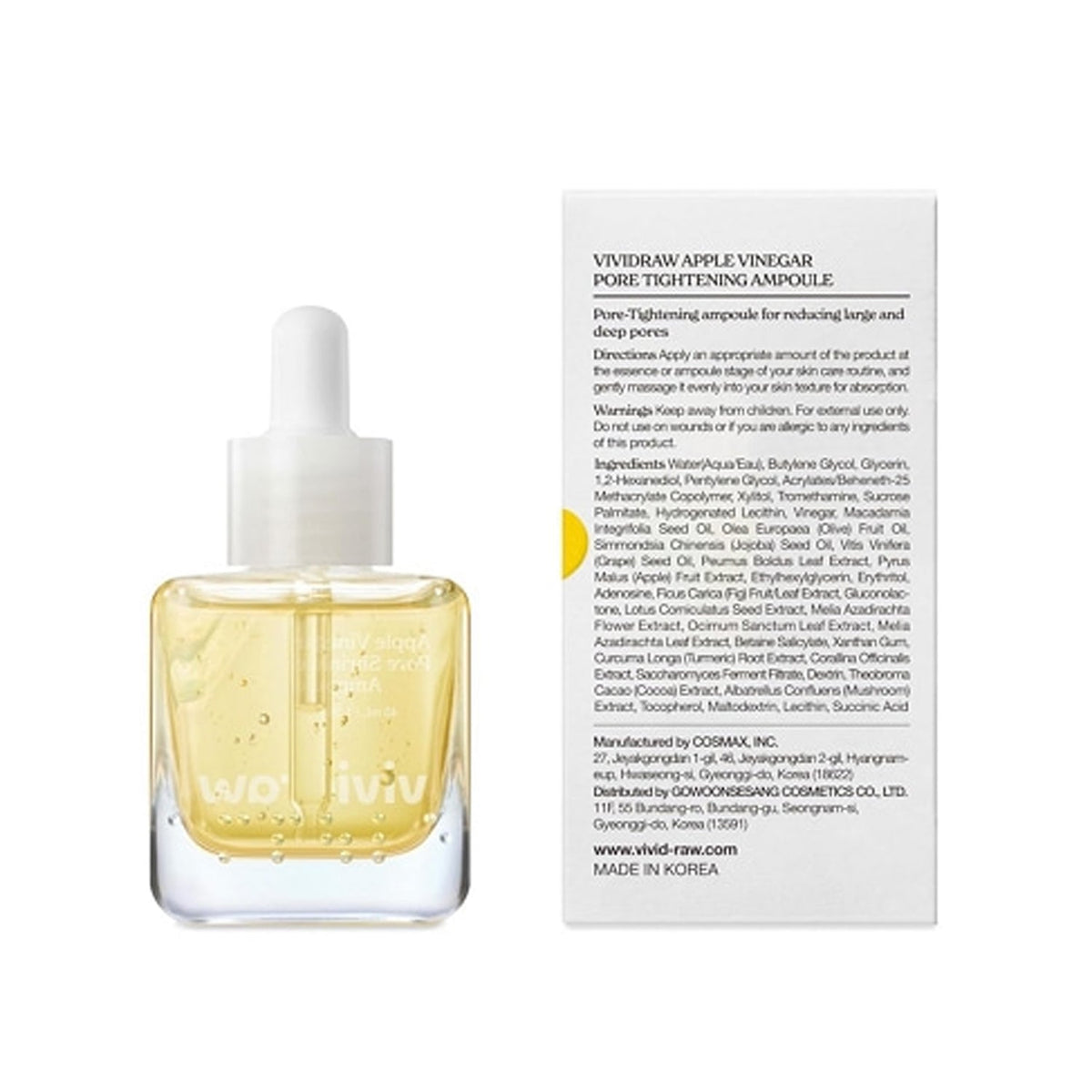 vividraw vividraw Apple Vinegar Pore Tightening Serum 40ml - anti-aging - front bottle shot