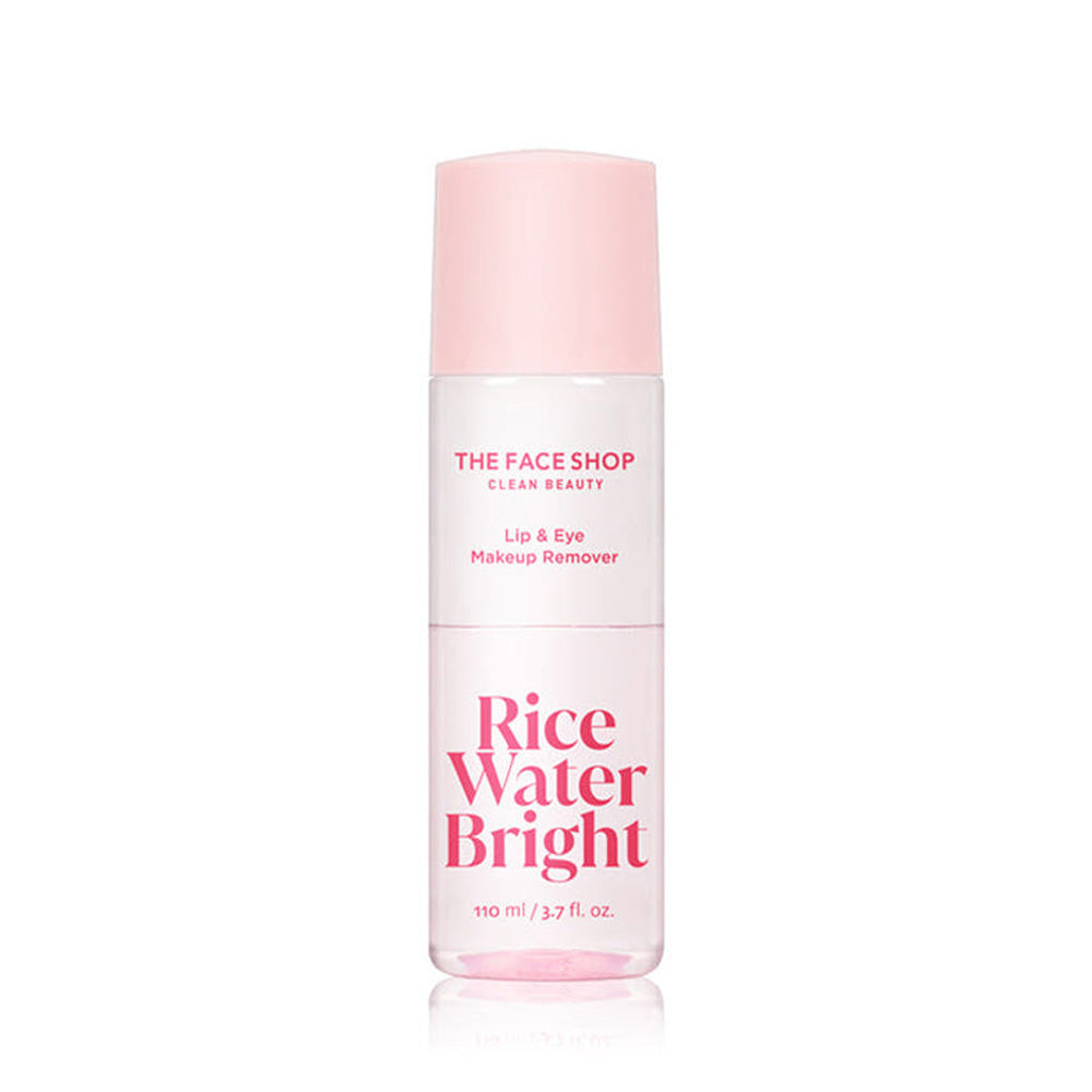 THE FACE SHOP THE FACE SHOP Rice Water Bright Makeup Remover For Lip & Eye 120ml - hydrating - front bottle shot