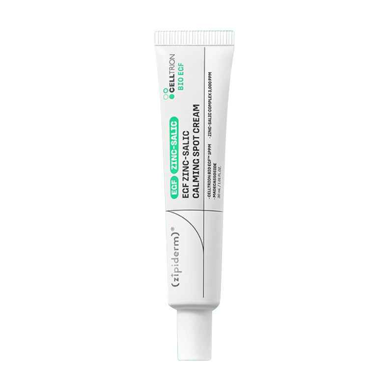z+piderm z+piderm EGF Zinc-Salic Calming Spot Cream 30ml - hydrating - front bottle shot